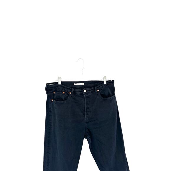 Levi's Black Classic Basic Button Fly Premium Wedgie Straight Leg Jeans Size 32 - Picture 4 of 13